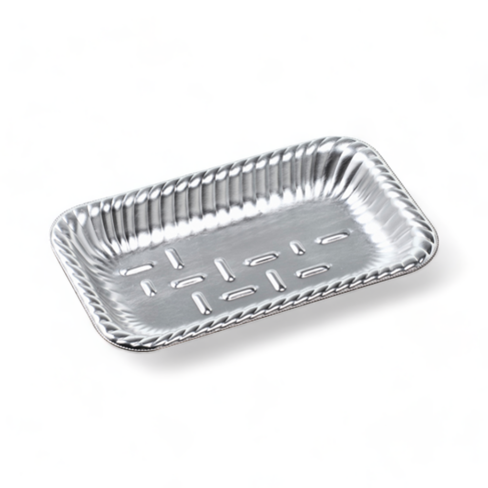 ティアラ角皿Y15-30 本体 銀 (248×150×30mm)