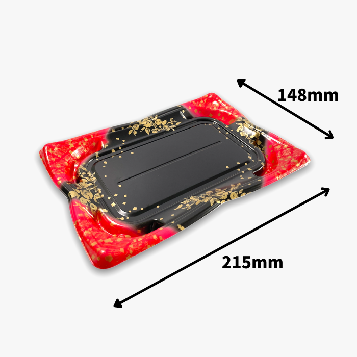 寿司8貫用　SF華皿24　冬山　本体(215×148mm)