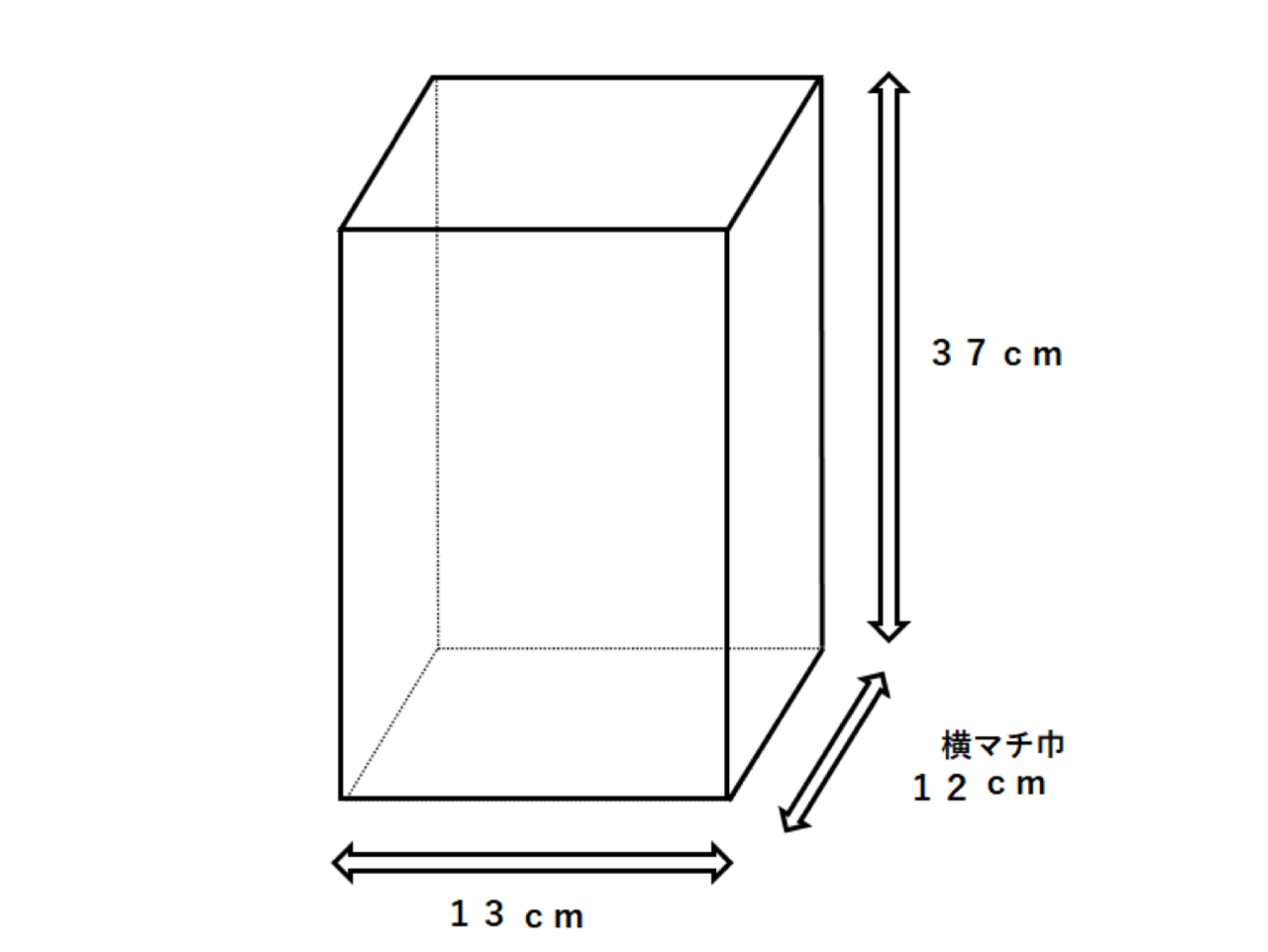 ヨーロピアン１斤袋（白）IP　8217の寸法